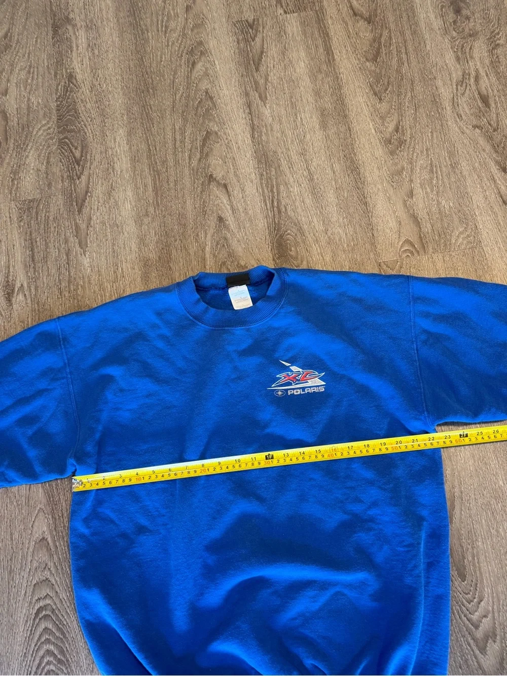 Vintage Polaris XL Snowmobile Graphic Sweatshirt Mens Size Large Blue 1990s